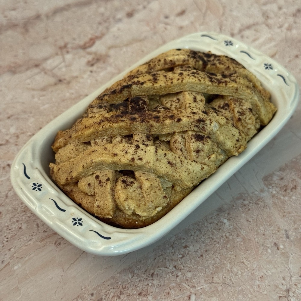 Longaberger Collectors Club Homestead Mini 9x13 Baking Dish Pottery with Dessert